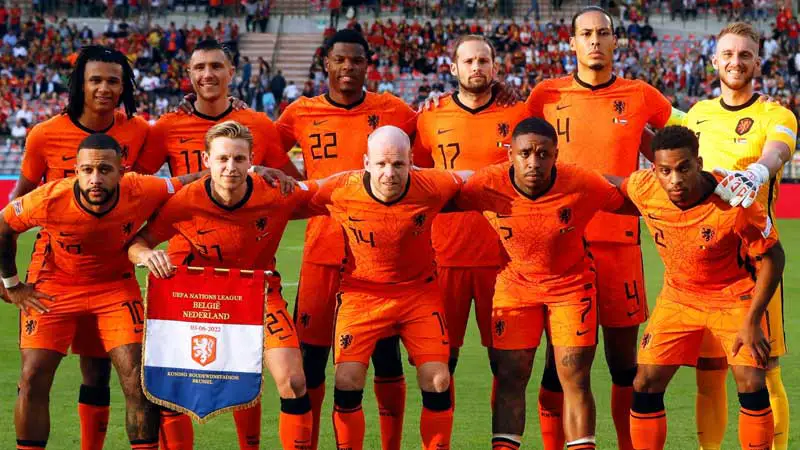 Jugadores de la selección de fútbol de Holanda