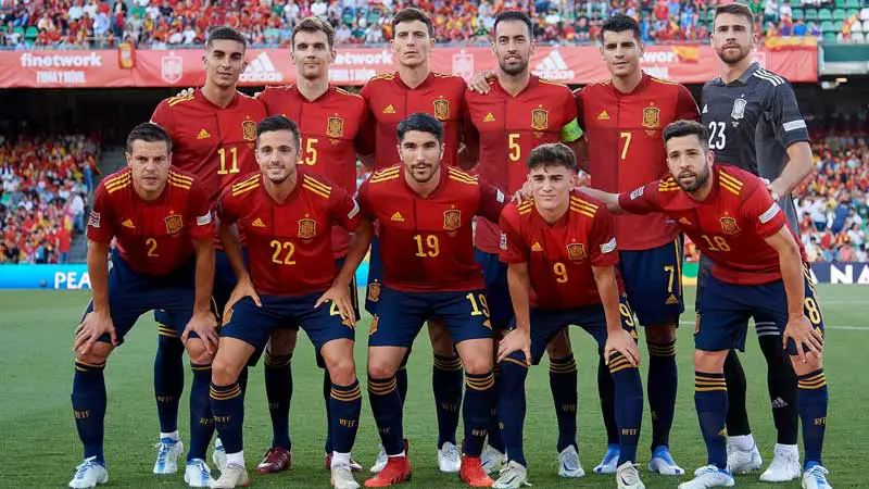 Jugadores de la selección de fútbol de España