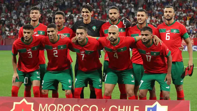 Jugadores de la Selección de Fútbol de Marruecos