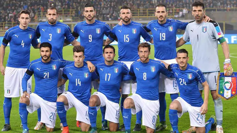 Jugadores de la selección de Italia de Fútbol