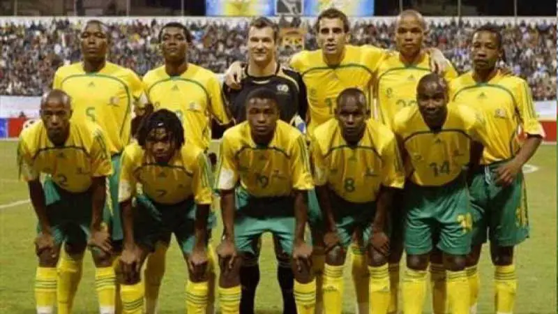 Jugadores de la Selección de Fútbol de Sudáfrica