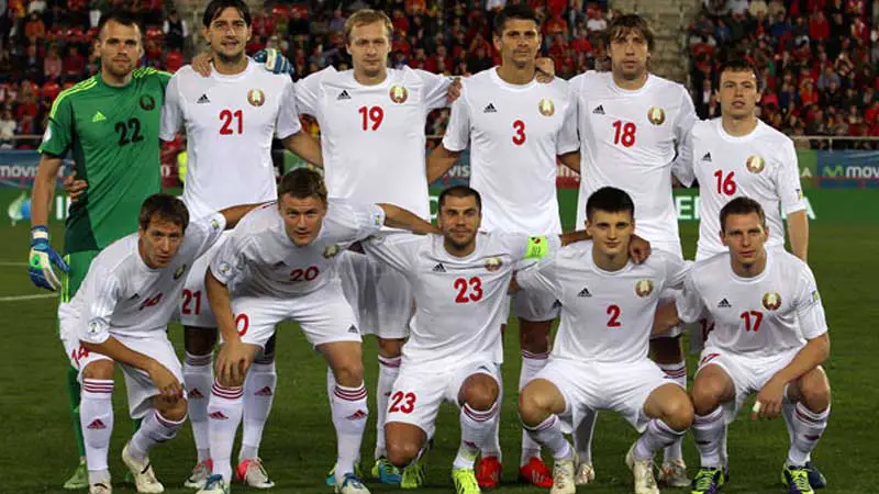 Jugadores de la Selección de Fútbol de Bielorrusia