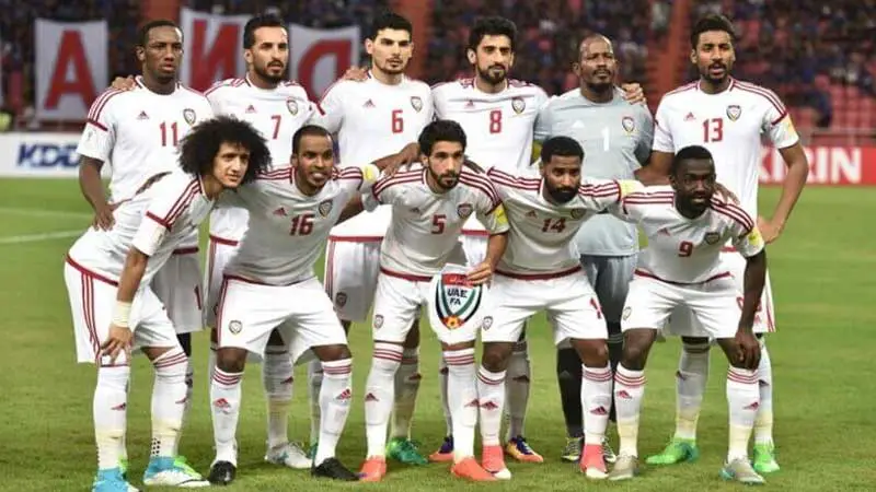 Jugadores de la Selección de Fútbol de los Emiratos Árabes Unidos