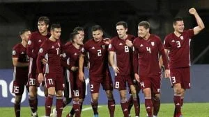 Jugadores de la Selección de Fútbol de Letonia